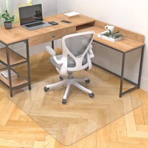 beswin office chair mat for hardwood floor, 71''×71'' extra large desk chair mat for hard floor & tile floor, heavy duty floor protector for home, office, kitchen, living room, multi-purpose