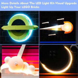 VONADO LED Light Kit for Lego Tales of The Space Age, Remote Control Lighting Compatible with Lego Space Age 21340 Building Set (No Lego Model), DIY Decor Space Legos 21340 Lights (ONLY Lights)