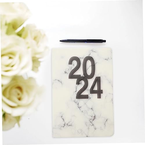 NUOBESTY 2024 Agenda Book English Schedule Notebook Daily Planner 2024 Notepad 2023 Planning Diary Planning Handbook Planning Notebook Subject Student Business Paper Memorandum