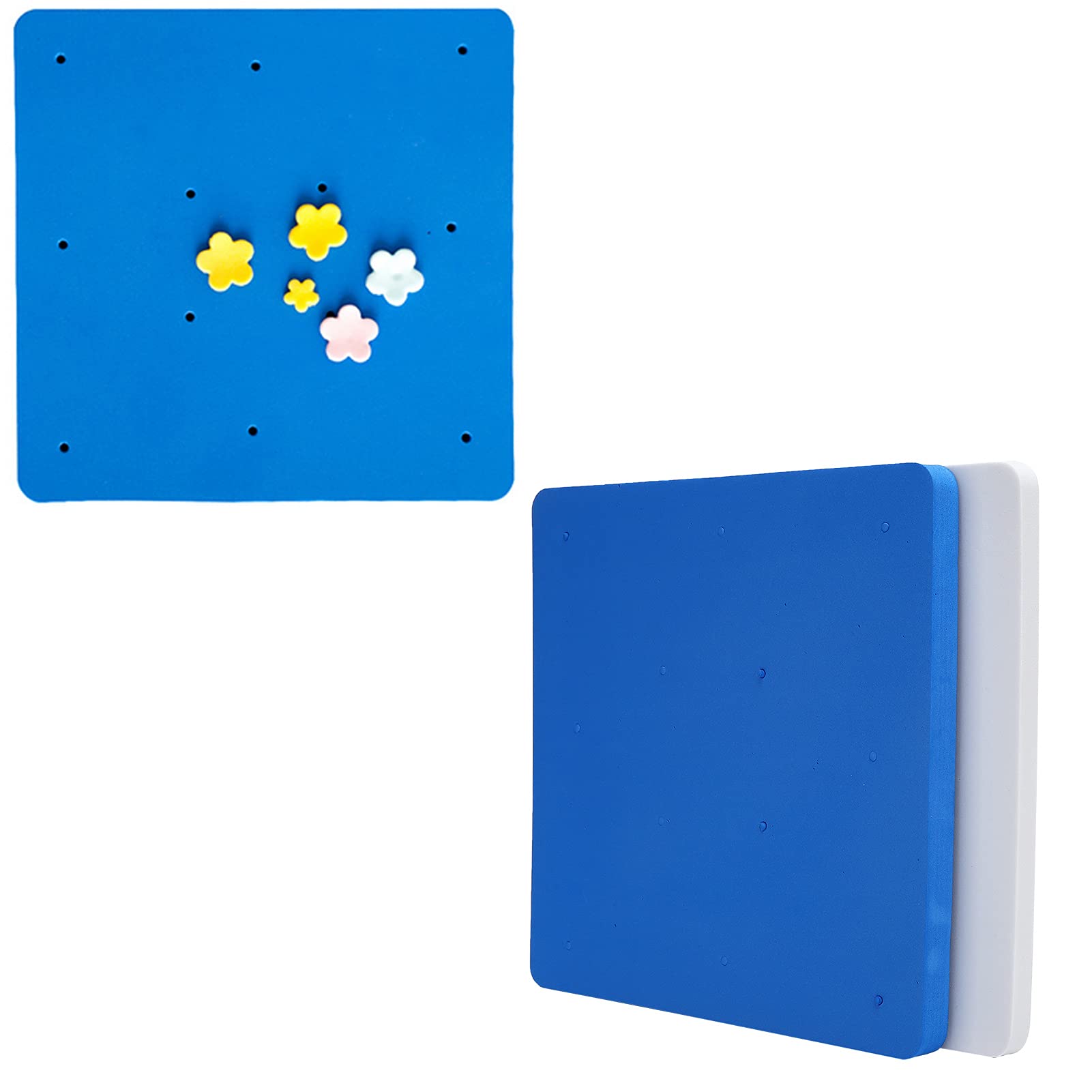 Cake Modelling Pad Fondant Wavy Foam Mat White Blue Cake Shaping Sponge Mat Decoration Modelling Pad Sugar Flowers Drying Tool