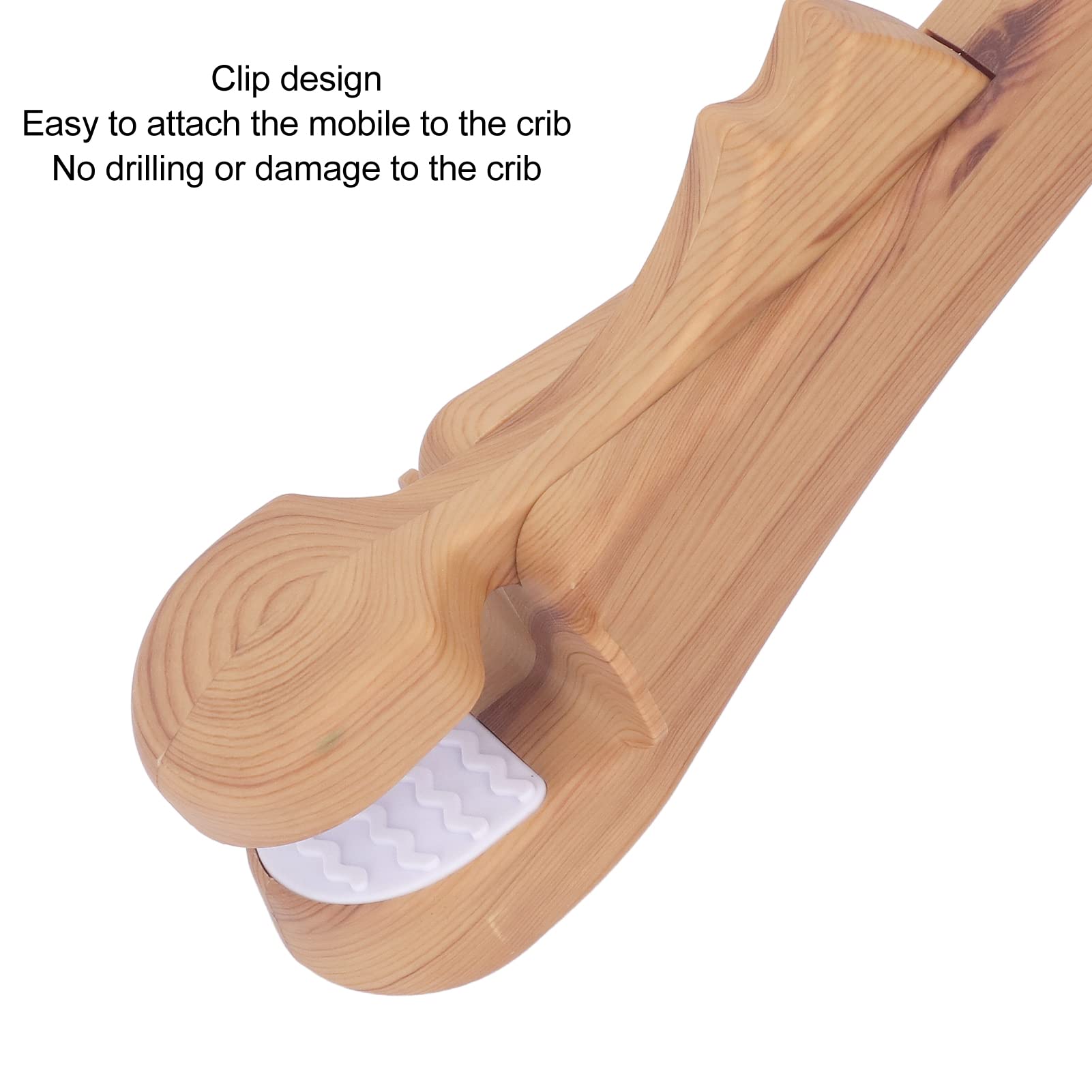 Crib Mobile Arm, Mobile Arm For Crib, Secure Wood Grain Faux Crib Furniture Support Mobile Holder For Crib Baby Crib Mobile Arm for Crib Toys Accessories