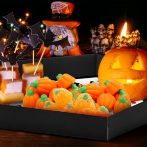 Mumufy 12.2 x 8.46 Inch Halloween Paper Coffin Tray 16 Pcs Coffin Bowl with Witch Spider Bat Pumpkin Halloween Serving Tray Disposable Coffin Bowl Goth Decor Tray for Halloween Party(Spooky Style)