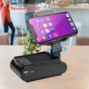Gifts for Men,Cell Phone Stand with Wireless Bluetooth Speaker HD Surround Sound for Home and Outdoors with Bluetooth Speaker for Desk Compatible with iPhone/ipad/Samsung Galaxy