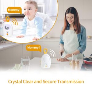 TimeFlys Audio Baby Monitor 2024 Upgrade Version Paladin, Portable, Rechargeable, Extra Long Range up to 2000 ft, Night Light, Crystal Sound, Camping