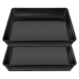lwalrs square plant saucer 16 inch 2 pack, duty plastic plant saucer, heavy duty plant pot saucers, garden large deep plant trays for pots, planters for indoors and outdoors plants.