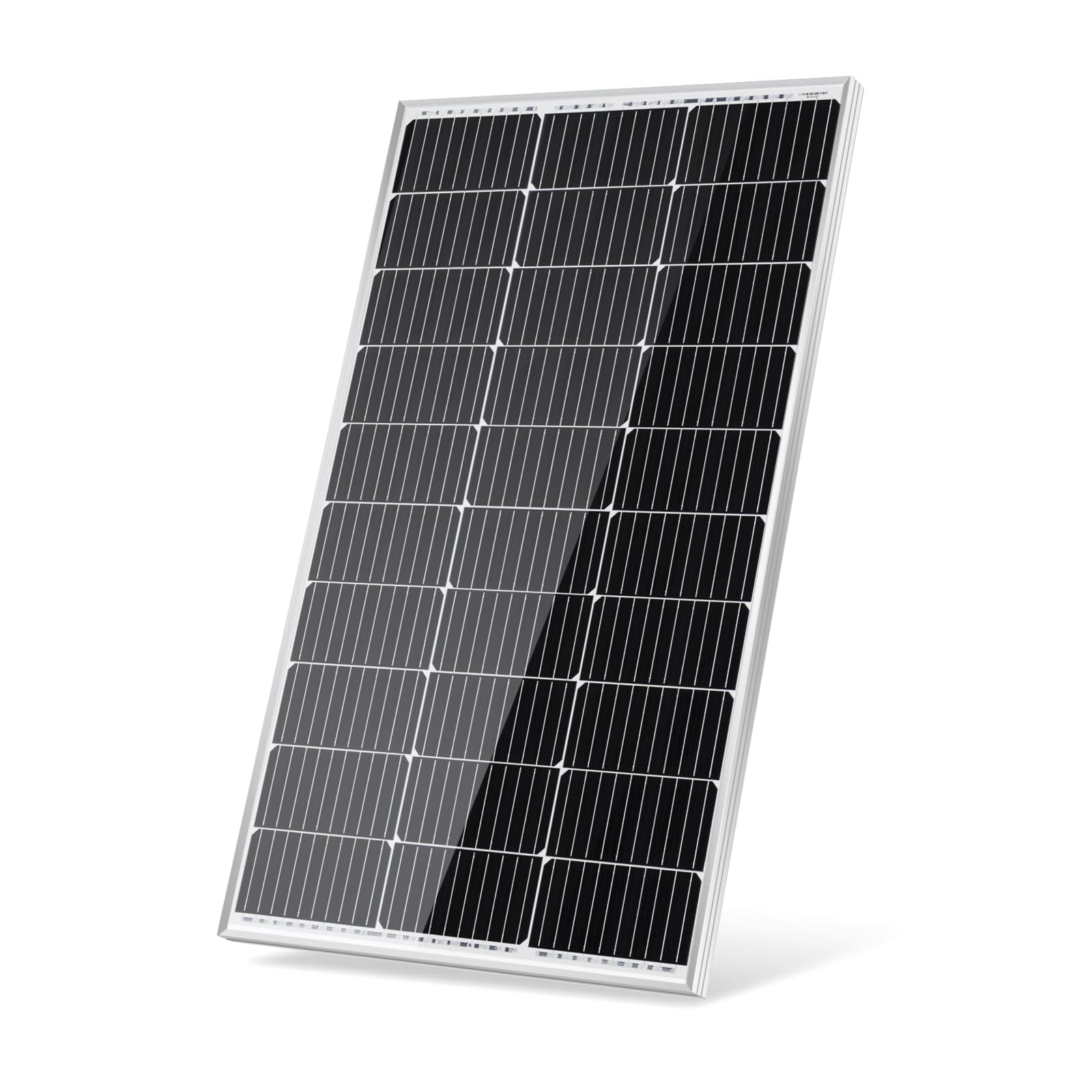 Traver Force Solar Panel 100 Watt 10BB Monocrystalline 12V Solar Panels for Home High Efficiency Solar Module Power Charger for RV Camping Cabin Marine Boat Motorhome Off-Grid Black