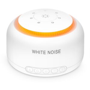 uyled sound machine white noise machine with 30 soothing sounds 3 timer memory function and warm night light portable noise machine for adults/kids/baby sleeping，relaxation