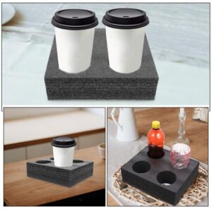 Cabilock 2 Pcs Cup Holder Tray Coffee Takeout Cup Trays Cup Holders for Drinks Drink Carrier Tray Disposable Tray Coffee Cup Holder Cup Carrier Epe Milk Tea Cup Takeaway Box