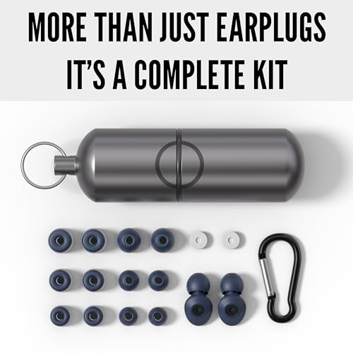 Ear Plugs for Sleeping, High Fidelity Concert Ear Plugs, Reusable Earplugs for Noise Reduction up to 30dB, Soft Ear Plugs for Airplanes, Study & Work, 7 Sets of Foam/Silicone Ear Tips, 2 Filter Sets