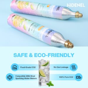 CO2 Cylinder for Soda Maker - 60 L CO2 Exchange Carbonator & Sparkling Water - Carbonates Any Drink - Threaded Cylinders (1PCS)