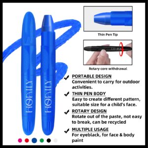 HOSAILY Eye Black Stick, Blue Eyeblack Sporting Face Paint for Softball Baseball Football Lacrosse Long Lasting Cream Face Body Paint Stick for Halloween Costume Cosplay Parties Black Eye Makeup-Blue