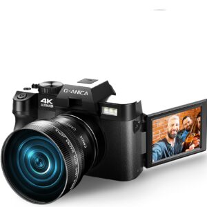g-anica digital cameras for photography, 48mp&4k video/vlogging camera