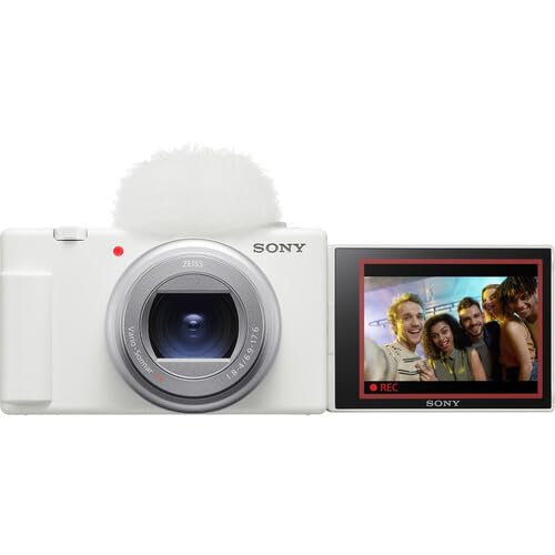 Sony ZV-1 II Digital Camera (White) Advanced Accessory Bundle with Battery, Gadget Bag, 64GB SD Card & More