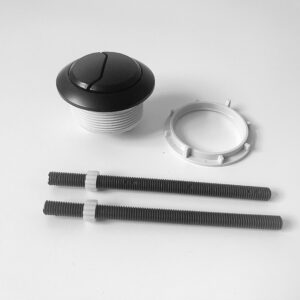 Matte Black Toilet Push Button Round 48mm Thread Dual Flush Valve Replacement Kits Parts