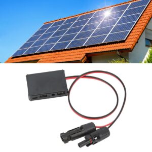 UPQRSG Solar Connector, Copper Wire Solar Panel Adaptor Kit Tool with Type C DC USB Interface, Plug Play Connect Solar Panel Controller, for Solar System Phone Charging