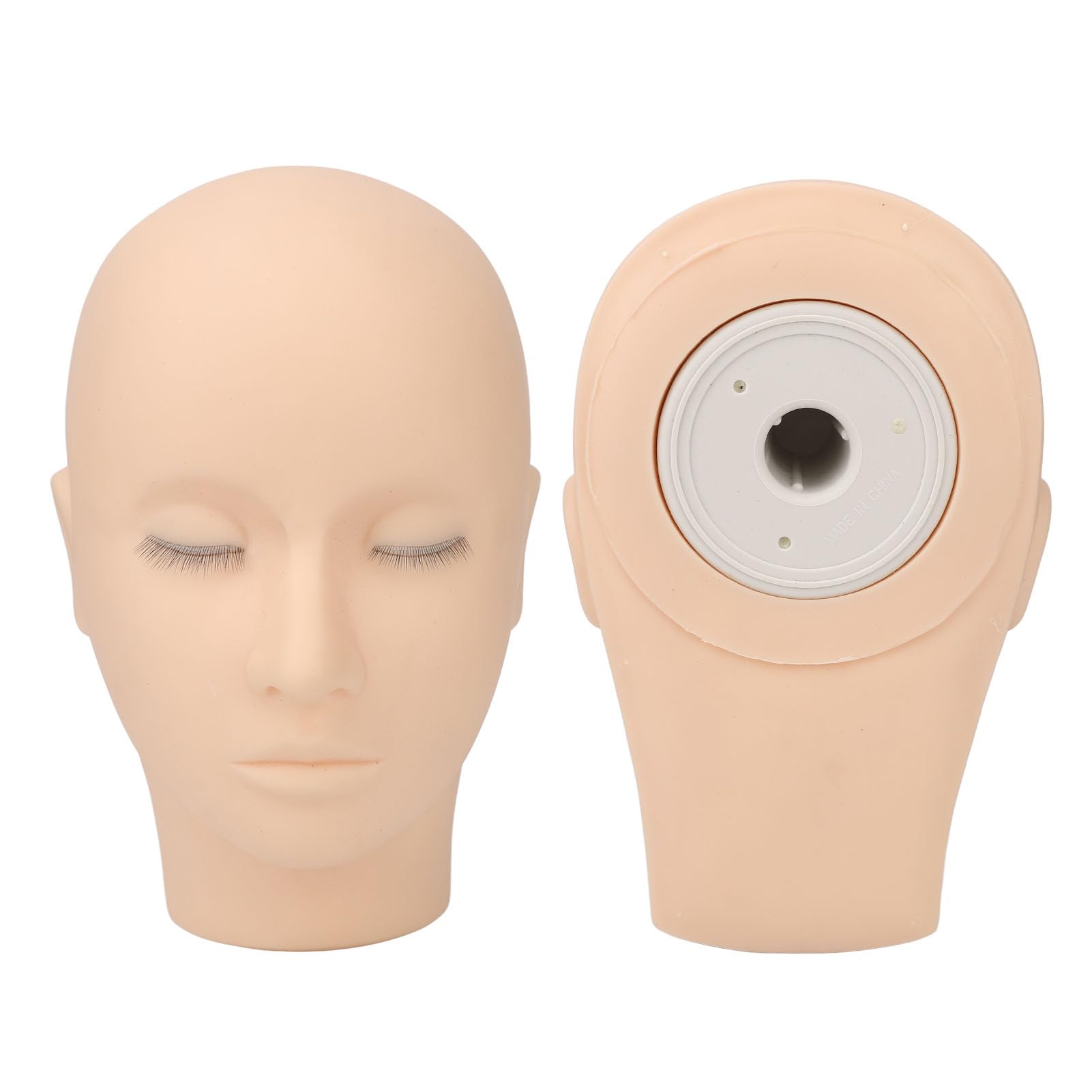 Eyelash Mannequin Head, Eyelash Extension Mannequin Head, 3 Layers Makeup Rubber Practice Head, Doll Head for Eyelash Extension