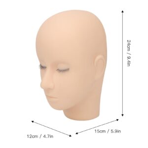 Eyelash Mannequin Head, Eyelash Extension Mannequin Head, 3 Layers Makeup Rubber Practice Head, Doll Head for Eyelash Extension