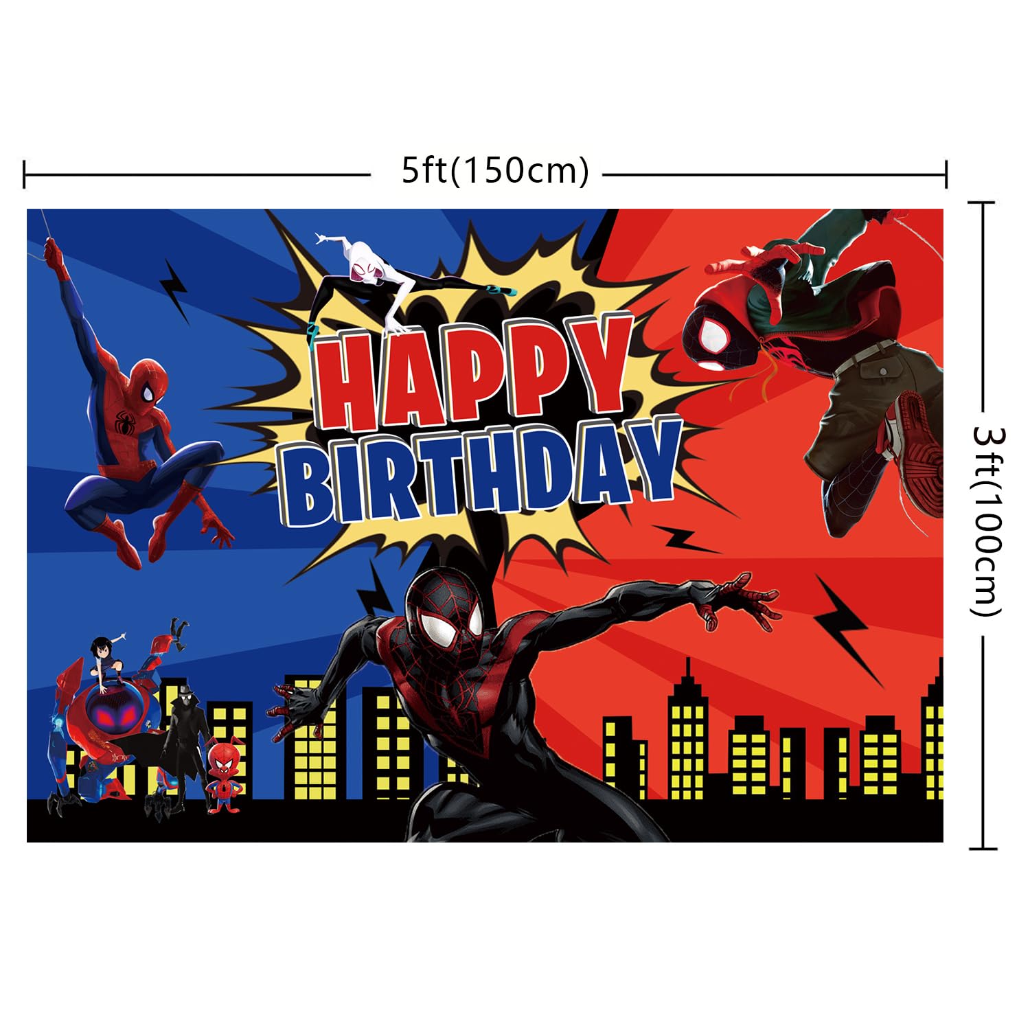 Spider Party Supplies, Spider Birthday Decorations Including Foil Balloons, Latex Balloons and Backdrop