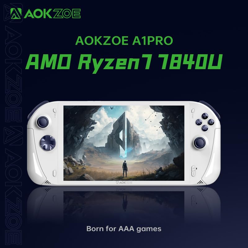 AOKZOE A1 Pro [CPU AMD R7 7840U-32GB+1TB] 8 Inches PC Win 11 OS Mini Handheld Video Game console laptop tablet PC