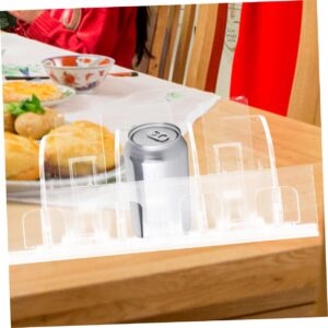 FONDOTIN 3pcs Shelf Pusher Soda Rack Can Organizer Slide Out Drink Shelves Drink Organizer for Fridge Clear Plastic Water Bottles Dispenser Plastic Display Stands Pusher Machine