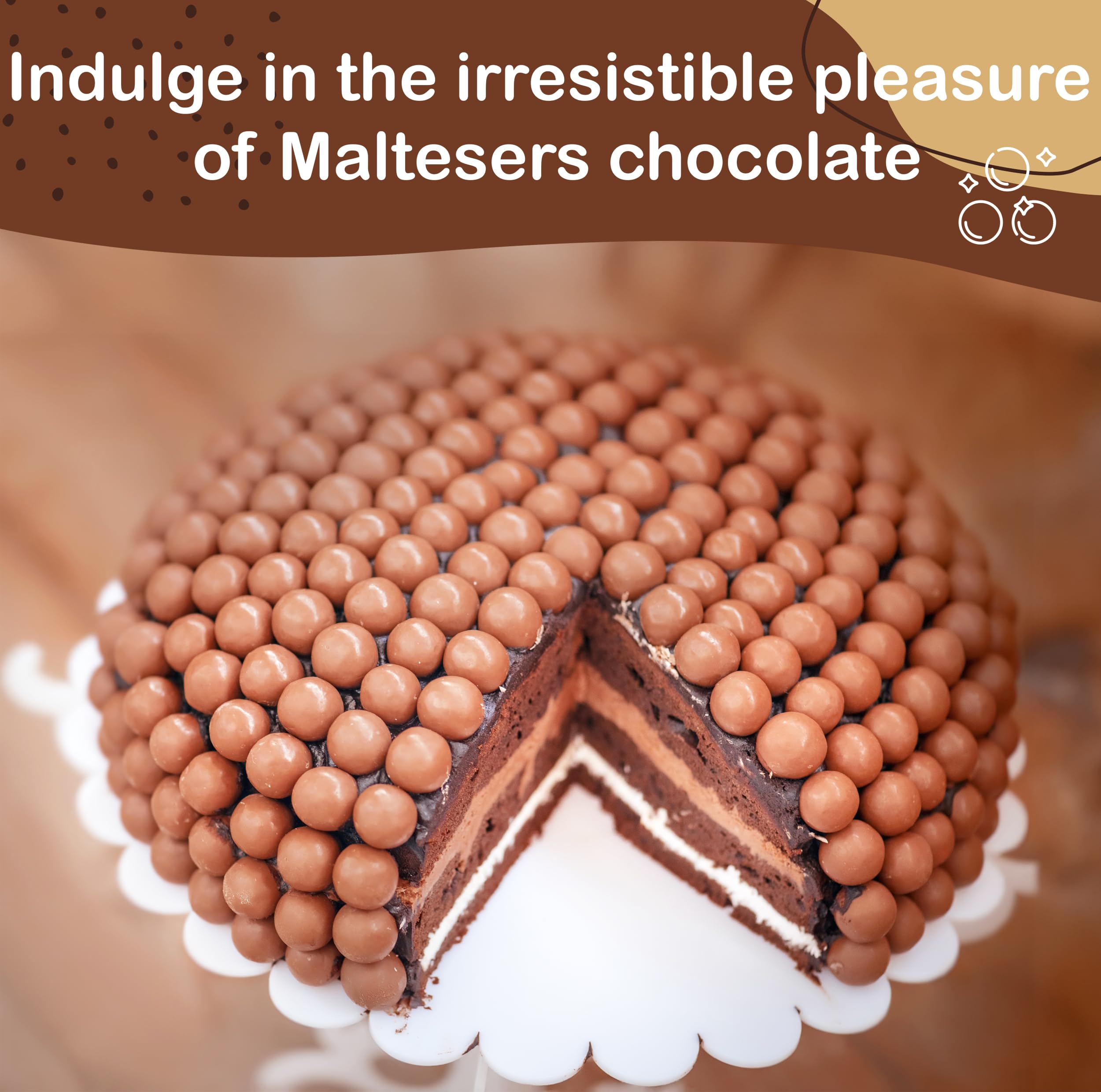 Maltesers Chocolate Balls 37 gram bags - Honeycomb Spheres Covered In A Creamy Layer Of Milk Chocolate - The Ultimate Fusion of Creamy Chocolate and Irresistible Crunch (In KH Packaging) (6 pack)