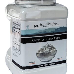 Clear Jel by Medley hills farm 1.75 Lbs. in Reusable Container - Great Clear Jel for canning Pie Filling - Gluten-Free - Non-GMO Clear Gel - Made in USA