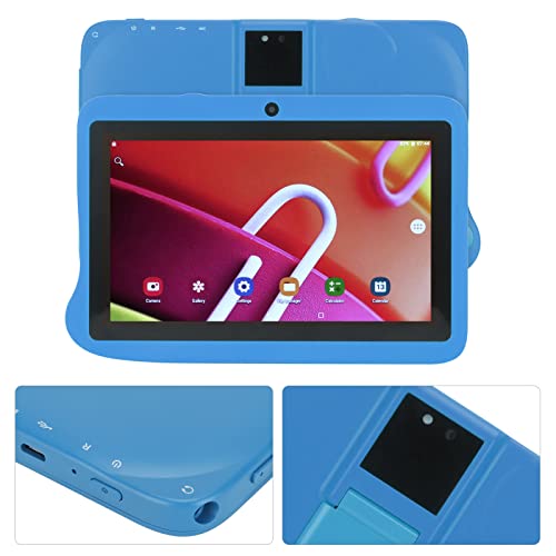 Pssopp Reading Tablet, 7 Inch Tablet Octa Core CPU 4GB RAM 128GB ROM HD IPS Screen Dual Camera Blue (Blue)
