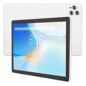 pssopp 4g calling tablet, hd tablet ips screen night reading mode 100-240v 6gb 256gb 5gwifi 5mp front 13mp 11 reading rear (white)