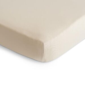 mushie stretchy & soft crib sheet | fitted 28" x 52" (fog)