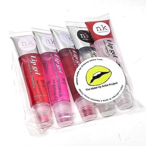 5 Pack Variety Set of Nicka K Lip Gels With Viatmin E - Clear, Rosehip, Strawberry, Cherry, and Bubble Gum Hydrating Lip Glosses