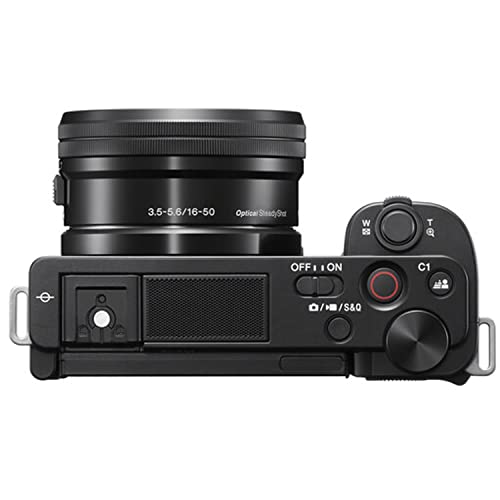 Sony ZV-E10 Mirrorless Camera with 16-50mm Lens + 64GB Memory + Case+ Steady Grip Pod + Tripod+ Software Pack + More (30pc Bundle)