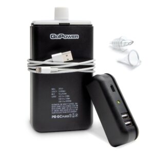 gopong power bank flask - 8 oz hidden alcohol container - includes funnel and liquor bottle pour spout