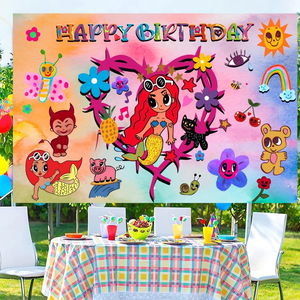 Manana Sera Bonito Background Birthday Decorations, Manana Sera Bonito Happy Birthday Banner Backdrop for Karol G Birthday Party Supplies (5x3ft)