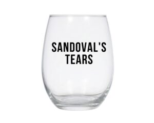 sandovals tears stemless wine glass, vanderpump rules, vpr reunion - 21oz