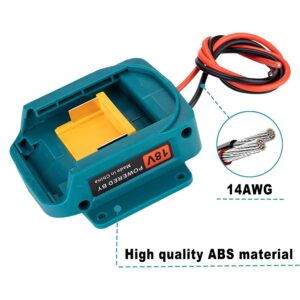 Power Wheels Battery Adapter for Makita 18V LXT Battery with 14 AWG Wire Connector for BL1850B, BL1860B,BL1830B,BL1840B,BL1820B for DIY Rc Car Toys, Robotics and Rc Truck