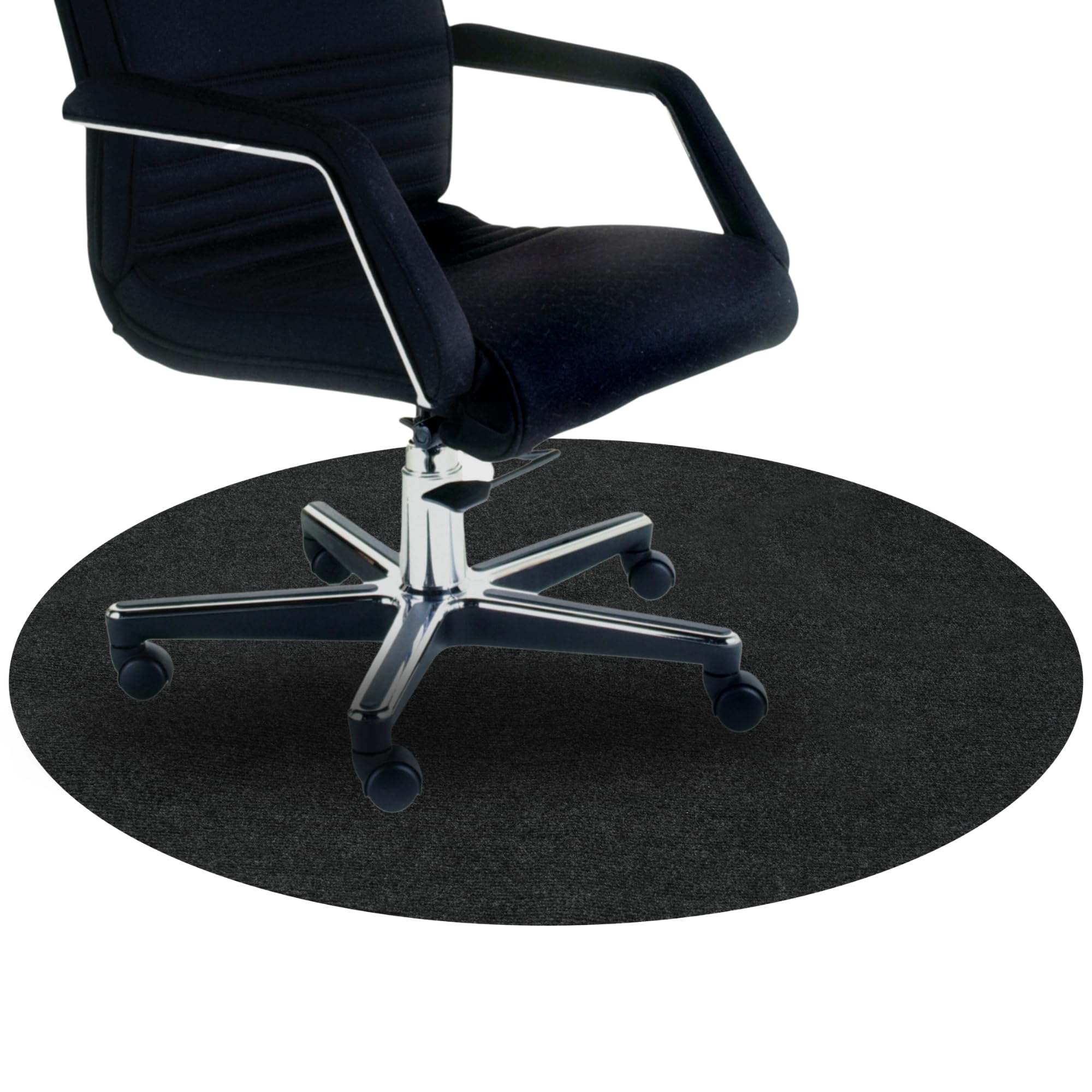 Office Chair Mat for Hardwood Floor (Or Tile Floor), Desk Chair Mat with Rubber Anti-Slip Back, Easy to Clean (39.4 Inch Diameter)