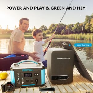 Portable Power Station 1408Wh, AISPEX Solar Generator with Jumper Starter, 110V/1500W Pure Sine Wave AC Outlet, PD 100W, Lifepo4 Battery Power Stations for Home Backup RV/VAN Camping Travel Emergency