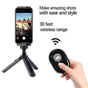 Bluetooth Remote for iPhone Camera - Belijean Bluetooth Remote Compatible with All iPhone, iPad and Tablets, Bluetooth Clicker for Photos & Videos 2 Pack