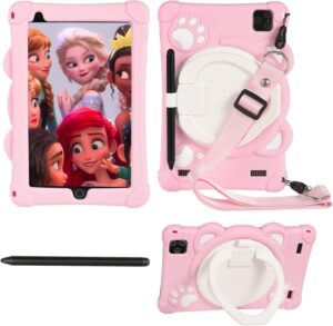 10.1 inch hd kids tablet android 10 computer pc quad core gps wifi bluetooth 32g (pink)