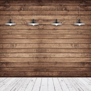 Mixweer Brown Wood Backdrop Rustic Wooden Photo Backdrop Decorations Retro Wood Wall Background Photography Wall Background (8 x 6 ft)