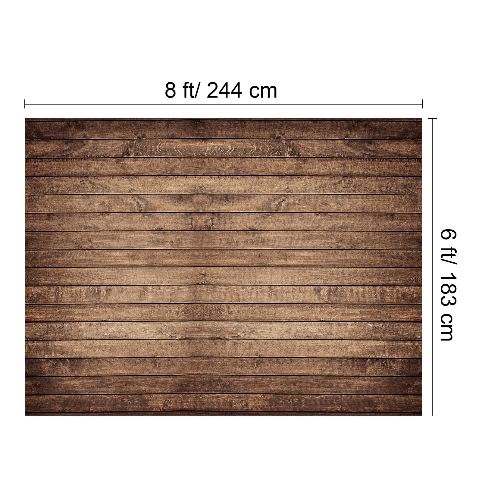Mixweer Brown Wood Backdrop Rustic Wooden Photo Backdrop Decorations Retro Wood Wall Background Photography Wall Background (8 x 6 ft)