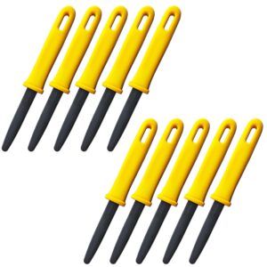 canary corrugated cardboard cutter 7.5" [non-stick coating blade], safety box cutter package opener tool, made in japan, yellow (industrial bulk pack 10 pcs)