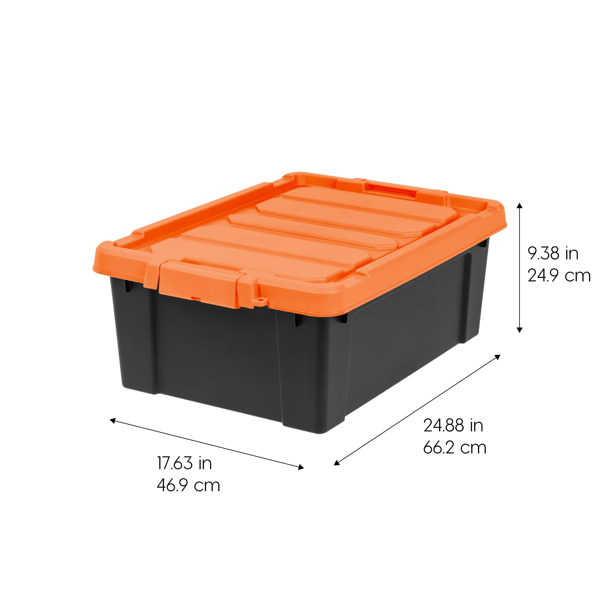 IRIS USA Storage Bin Bundle - 76qt (2 Pack) and 11Gal (2 Pack) Plastic Storage Bins with Lids