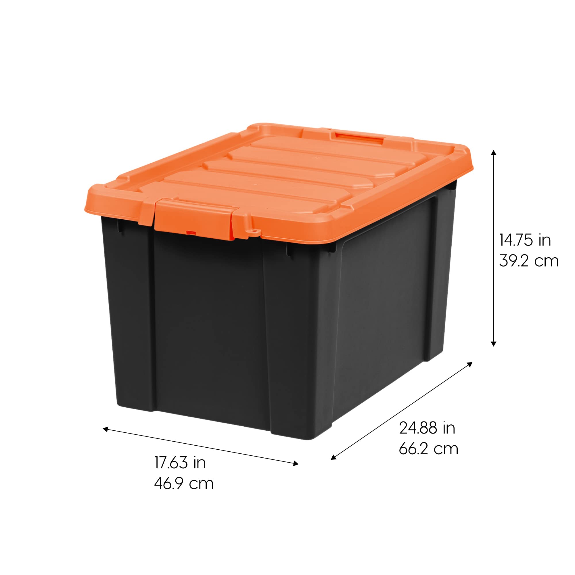 IRIS USA Storage Bin Bundle - 76qt (2 Pack) and 11Gal (2 Pack) Plastic Storage Bins with Lids