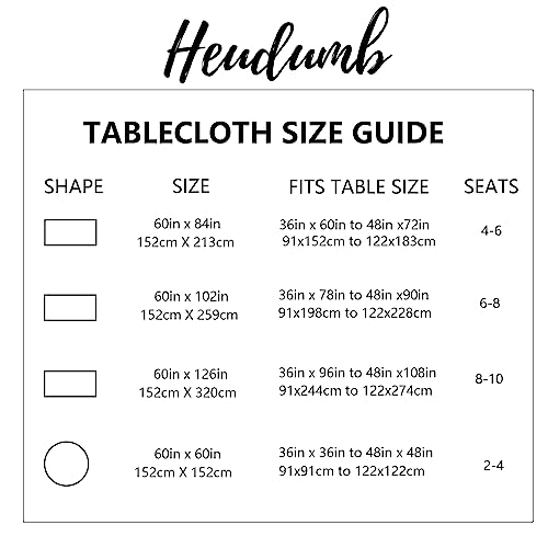 Heudumb Table Cloth 6 Packs White Tablecloths for Rectangle Tables 60x102 Inch Washable Wrinkle Free and Spillproof Polyester Tablecloth for Festival Camping Picnic Wedding Party Table Cover