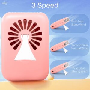 Buqikma 500PCS Short Nail Tips for Acrylic Nails Eyelashes Rechargeable Fan, Mini Lash Fan Eyelash Extensions Portable USB Handheld Fan Dryer