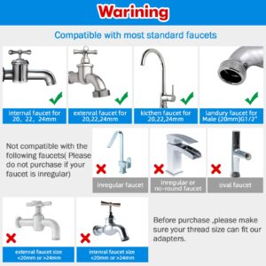 Pure Take Water Filter for Bathroom Sink 1080 Rotating Swivel Faucet Extender Water Purifier for Sink Remove Chlorine, Taste,Odor More Than 99% Relieve Dry, Rough&Itchy Senstive Skin