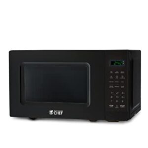 COMMERCIAL CHEF Small Microwave 0.7 Cu. Ft. Countertop Microwave with Digital Display, Black Microwave & Elite Gourmet ETO236 Personal 2 Slice Countertop Toaster Oven with 15 Minute Timer