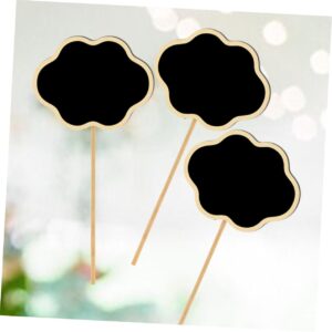 Ciieeo 20pcs Reserved Table Signs Garden Plant Markers Gardening Plant Tags Wood Mini Blackboard Signs Mini Chalkboard Toppers Garden Stake Tags Sign in Blackboard Stand Wedding Wooden