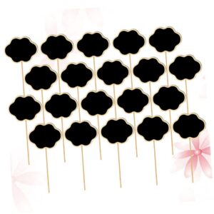 Ciieeo 20pcs Reserved Table Signs Garden Plant Markers Gardening Plant Tags Wood Mini Blackboard Signs Mini Chalkboard Toppers Garden Stake Tags Sign in Blackboard Stand Wedding Wooden